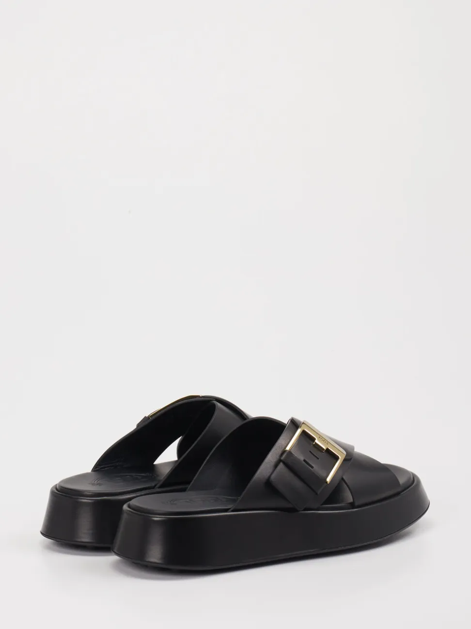 Tod's – Slides aus Lammleder Schwarz