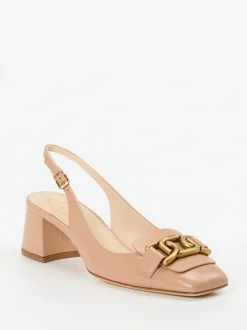 Tod's – Slingback-Pumps aus Kalbleder Nude
