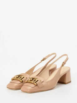 Tod's – Slingback-Pumps aus Kalbleder Nude