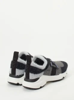 Tod's – Slip-On-Sneaker aus Textil in Anthrazit