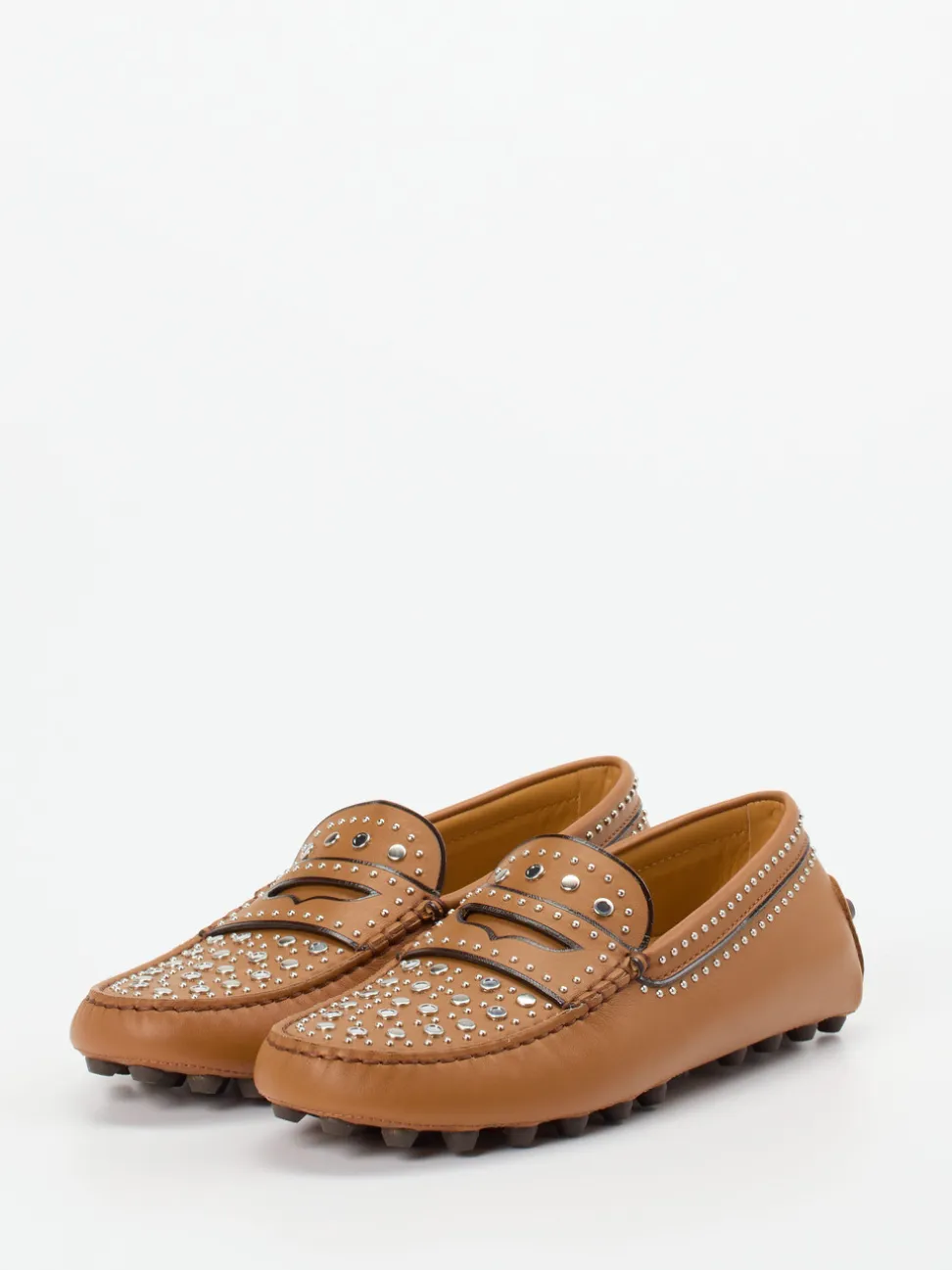 Tod's – Slipper aus Kalbleder mit Nietenbesatz