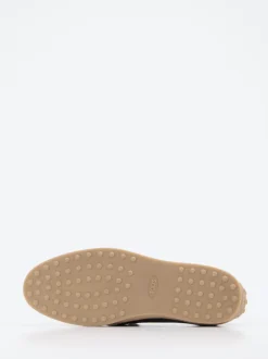 Tod's – Slipper aus Leder mit Bastdetails