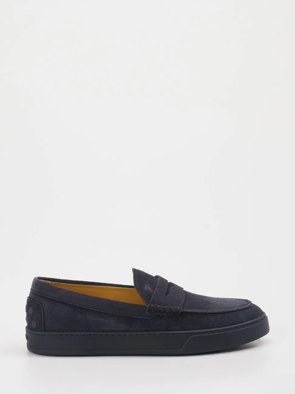 Tod's – Slipper aus Veloursleder Dunkelblau