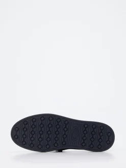 Tod's – Slipper aus Veloursleder Dunkelblau