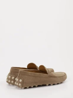 Tod's – Slipper aus Veloursleder in Taupe