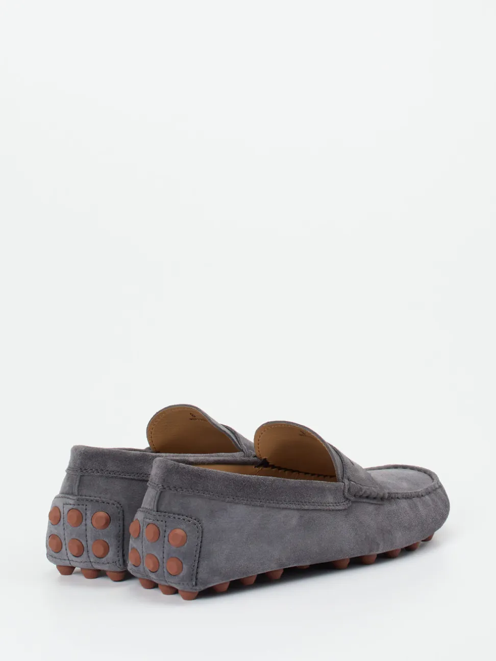 Tod's – Slipper aus Veloursleder in Anthrazitgrau