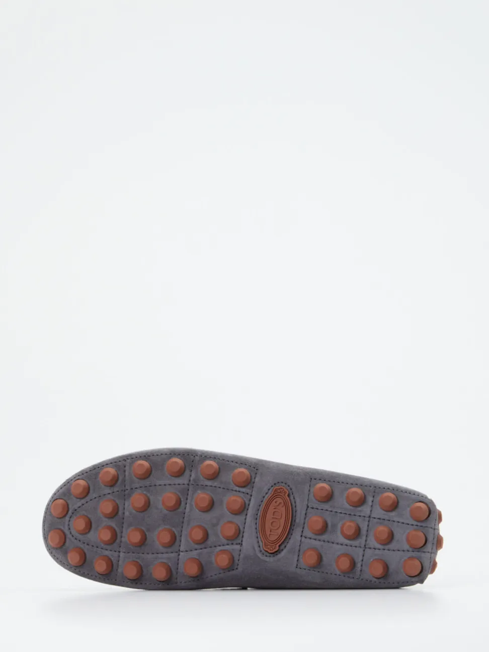 Tod's – Slipper aus Veloursleder in Anthrazitgrau