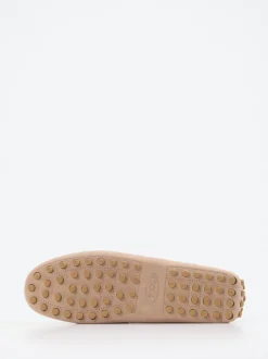 Tod's – Slipper aus Veloursleder in Beige