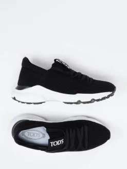 Tod's – Sneaker aus gestricktem Textil Schwarz