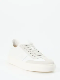Tod's – Sneaker aus Kalbleder und Veloursleder Off-White
