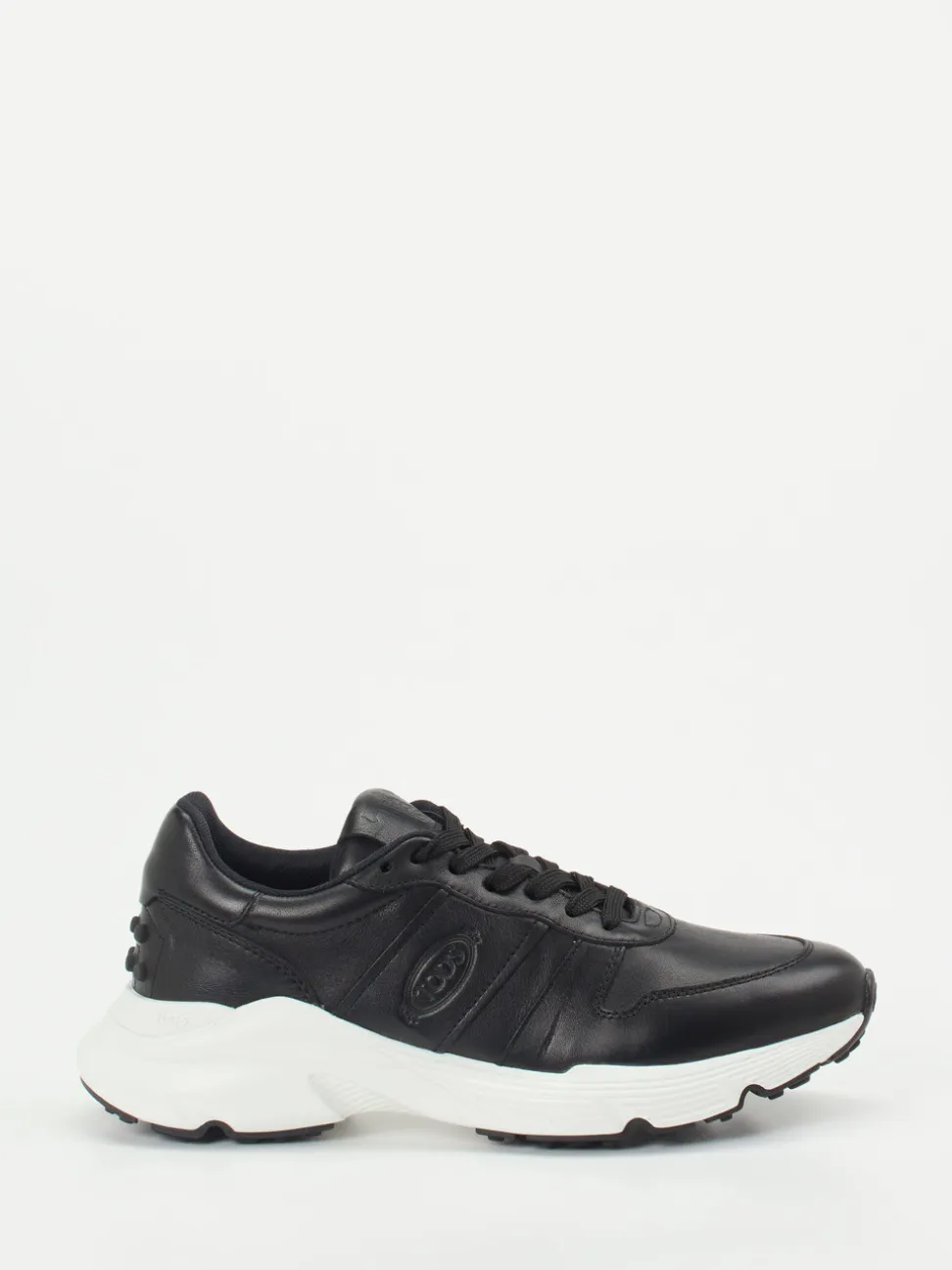 Tod's – Sneaker aus Kalbleder in Schwarz-Weiß