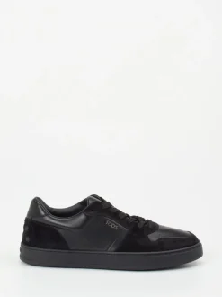 Tod's – Sneaker aus Kalbleder und Veloursleder Schwarz