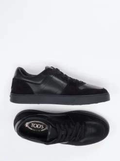 Tod's – Sneaker aus Kalbleder und Veloursleder Schwarz