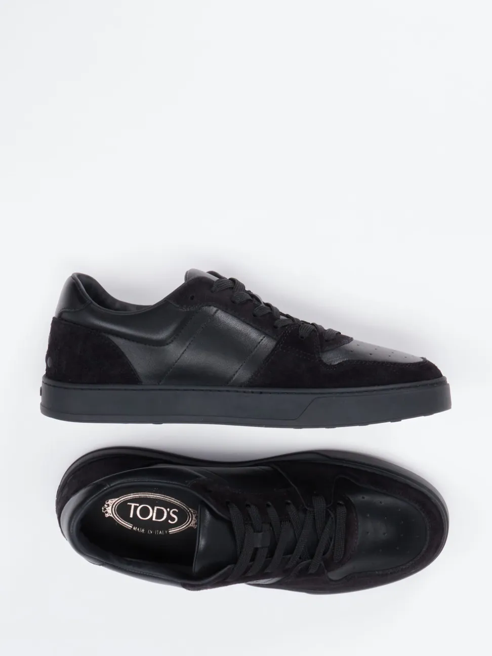 Tod's – Sneaker aus Kalbleder und Veloursleder Schwarz