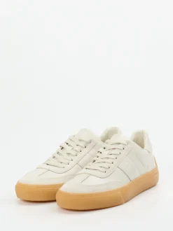 Tod's – Sneaker aus Kalbleder in Beige