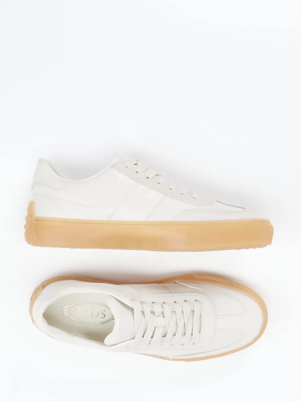 Tod's – Sneaker aus Kalbleder in Beige