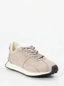Tod's – Sneaker aus Nubukleder in Taupe