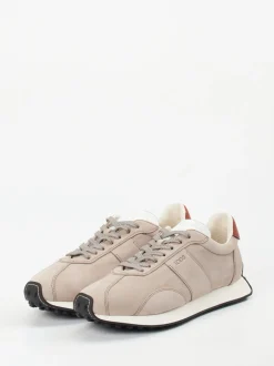 Tod's – Sneaker aus Nubukleder in Taupe