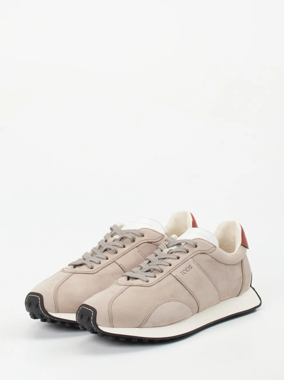 Tod's – Sneaker aus Nubukleder in Taupe
