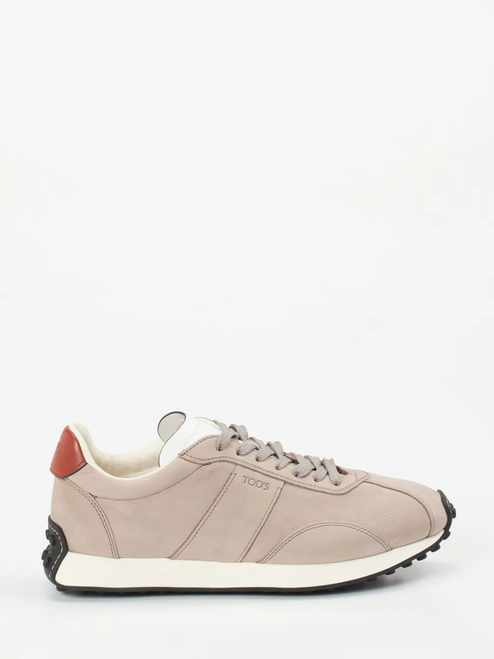 Tod's – Sneaker aus Nubukleder in Taupe