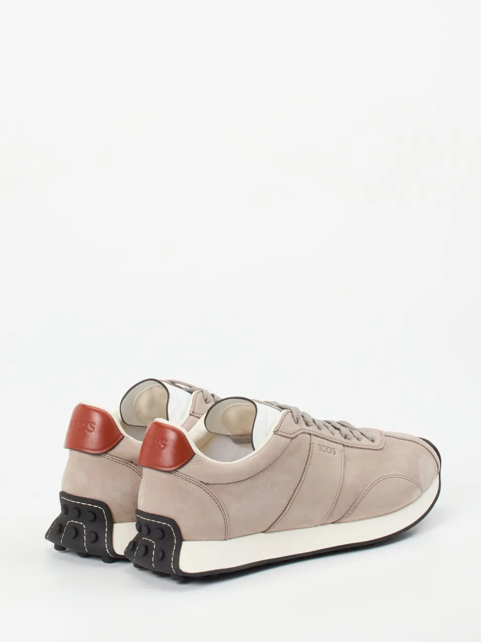 Tod's – Sneaker aus Nubukleder in Taupe