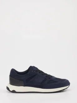Tod's – Sneaker aus Velour und Textil Dunkelblau