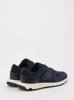 Tod's – Sneaker aus Velour und Textil Dunkelblau