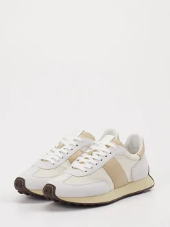 Tod's – Sneaker aus Velour und Textil Offwhite