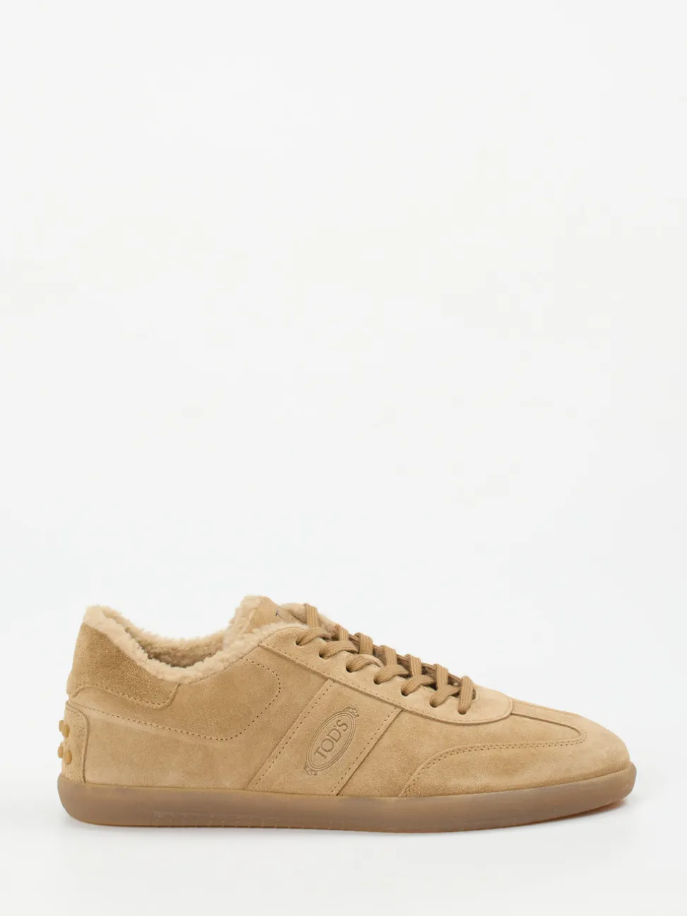 Tod's – Sneaker aus Veloursleder mit Lammfellfutter