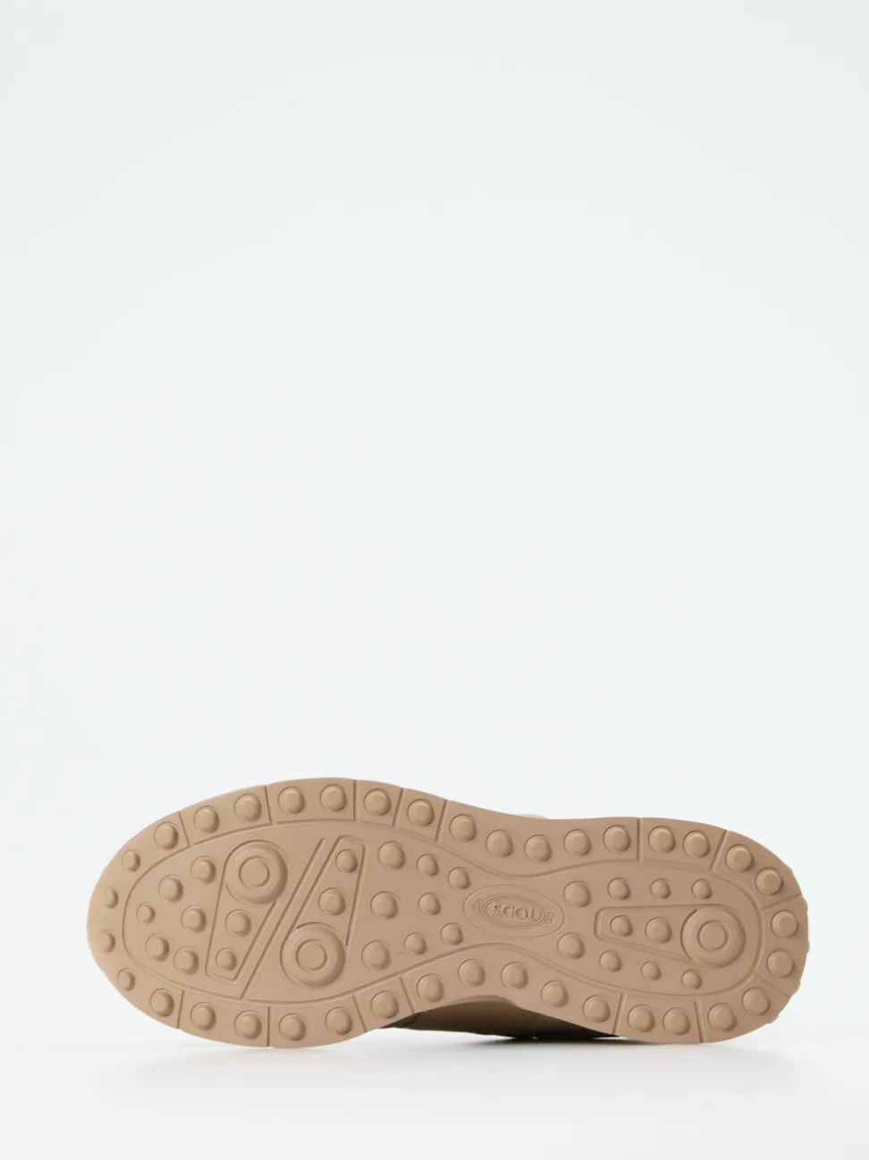 Tod's – Sneaker aus Veloursleder in Beigegrau
