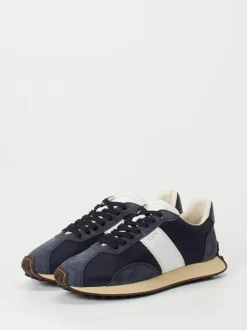 Tod's – Sneaker aus Veloursleder und Nylon dunkelblau