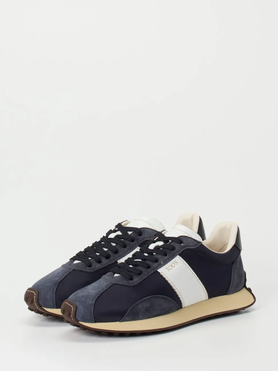 Tod's – Sneaker aus Veloursleder und Nylon dunkelblau