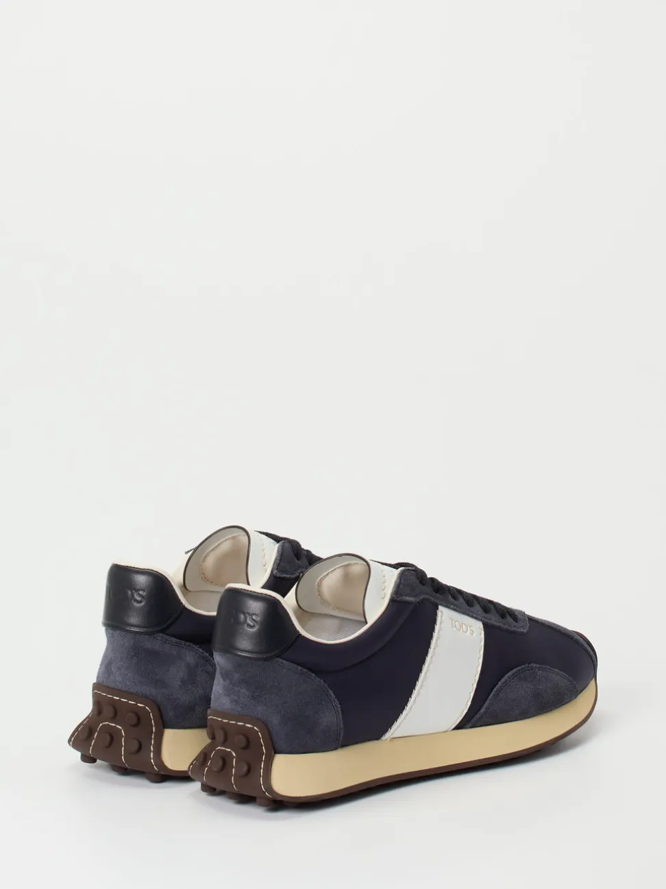 Tod's – Sneaker aus Veloursleder und Nylon dunkelblau