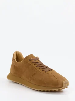 Tod's – Sneaker aus Veloursleder in Cognacbraun