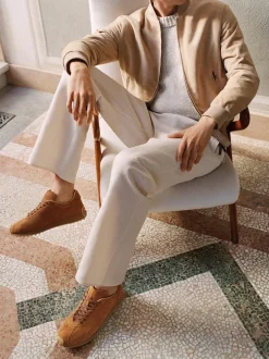 Tod's – Sneaker aus Veloursleder in Cognacbraun
