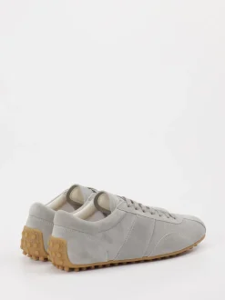 Tod's – Sneaker aus Veloursleder hellgrau