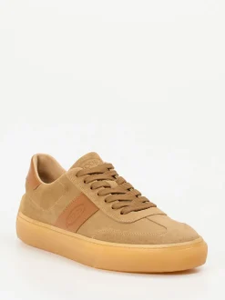 Tod's – Sneaker aus Veloursleder in Sandbeige