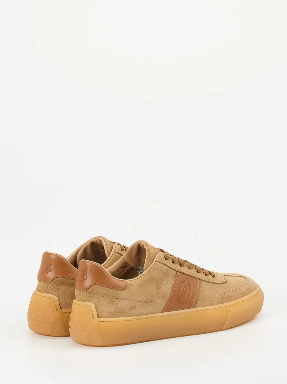 Tod's – Sneaker aus Veloursleder in Sandbeige