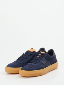 Tod's – Sneaker aus Veloursleder dunkelblau
