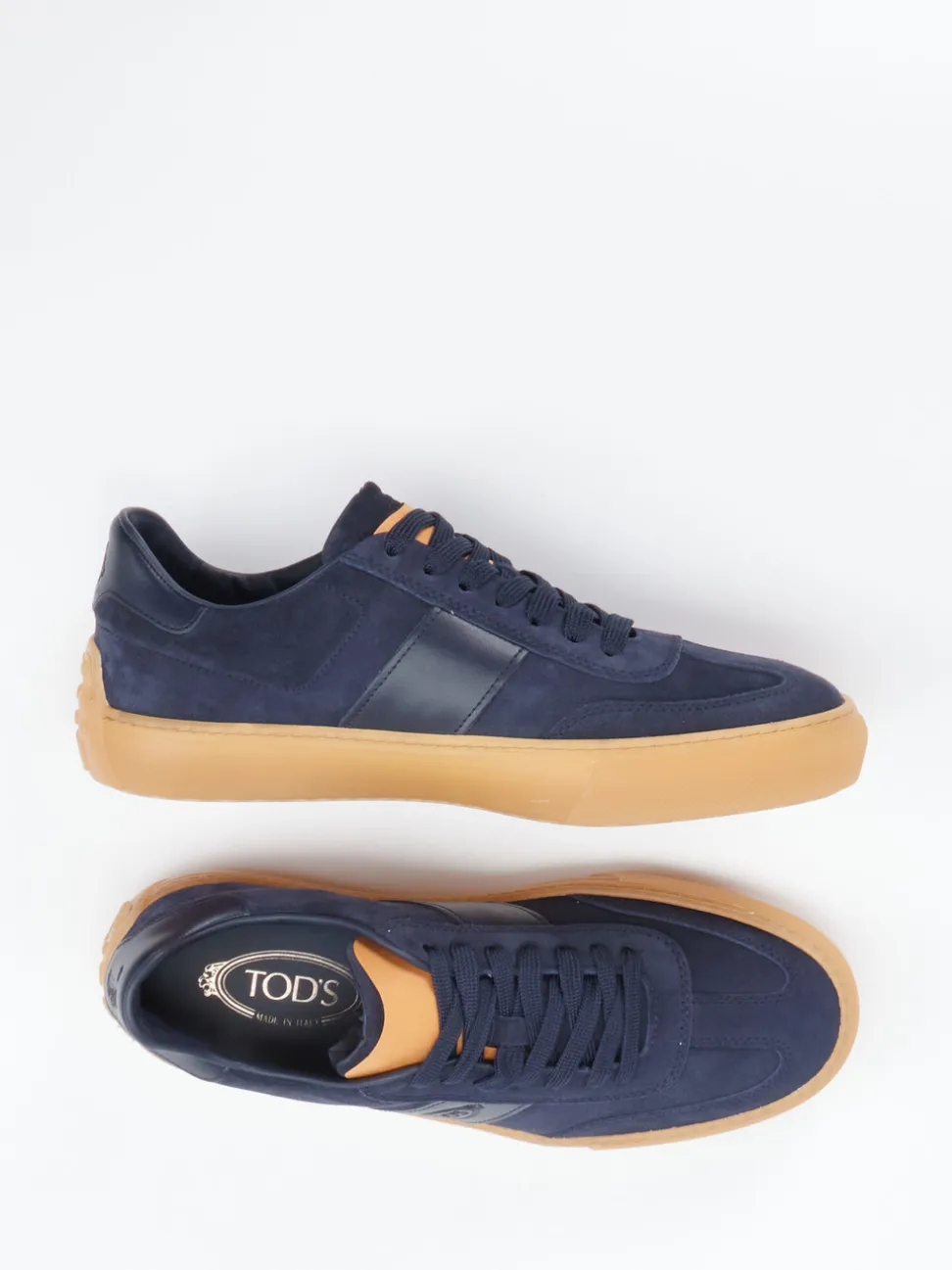 Tod's – Sneaker aus Veloursleder dunkelblau