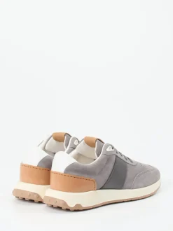 Tod's – Sneaker aus Veloursleder in Grau