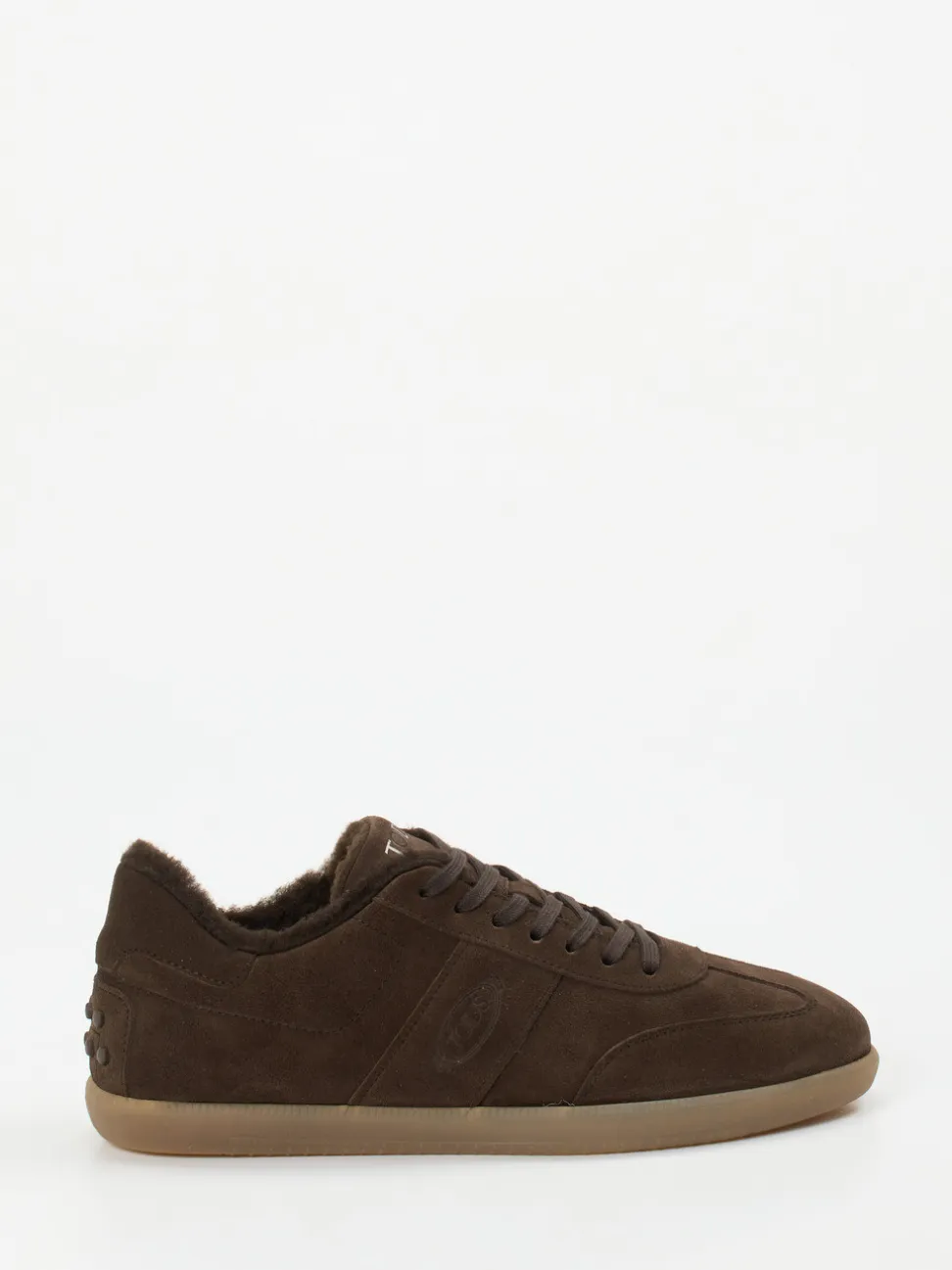Tod's – Sneaker aus Veloursleder mit Lammfellfutter