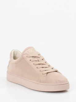 Tod's – Sneaker aus Veloursleder in Beige