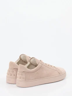 Tod's – Sneaker aus Veloursleder in Beige