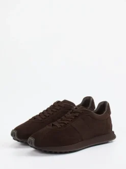Tod's – Sneaker aus Veloursleder Dunkelbraun