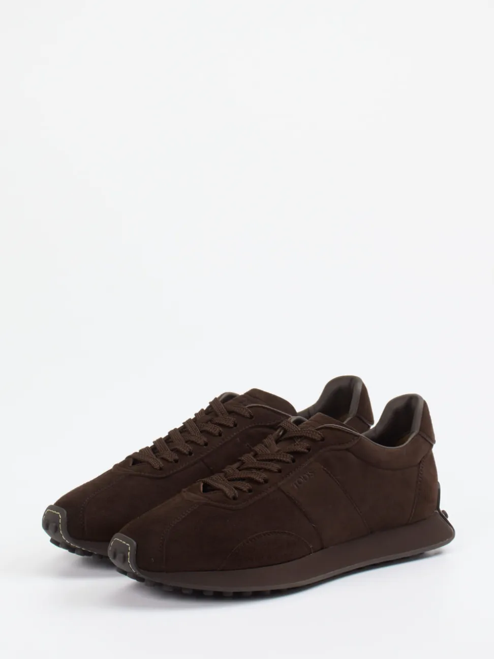 Tod's – Sneaker aus Veloursleder Dunkelbraun