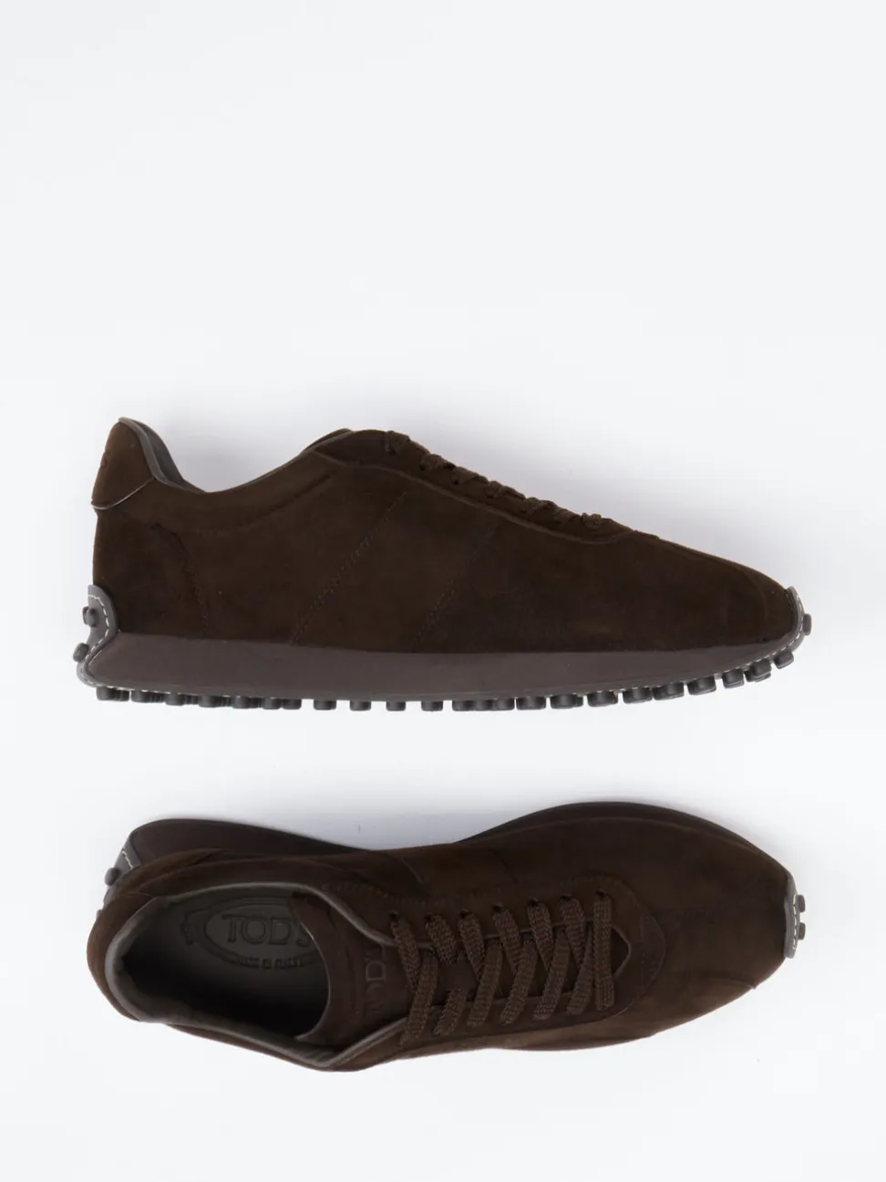 Tod's – Sneaker aus Veloursleder Dunkelbraun