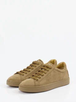 Tod's – Sneaker aus Veloursleder sandbeige