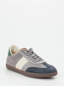 Tod's – Sneaker aus Veloursleder in Hellgrau
