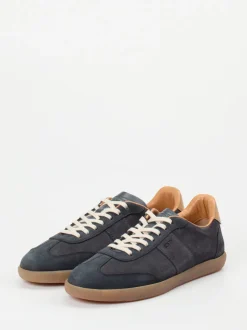 Tod's – Sneaker aus Veloursleder dunkelblau